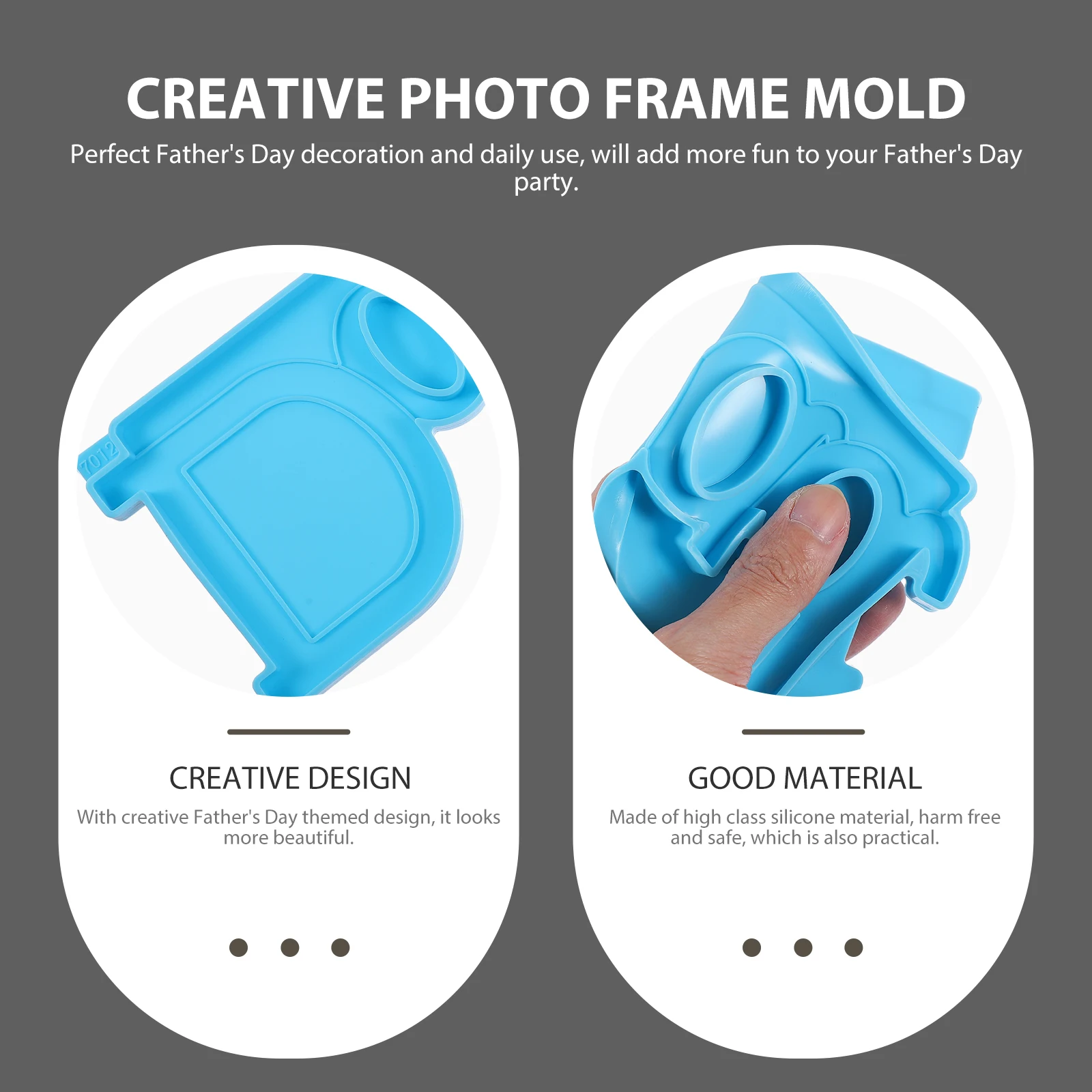 

1 set 1 Set Desktop Photo Frame Mold Father'S Day Diy Silicone Mould Handmade Craft Festival Frame Mold For Family Friends Party