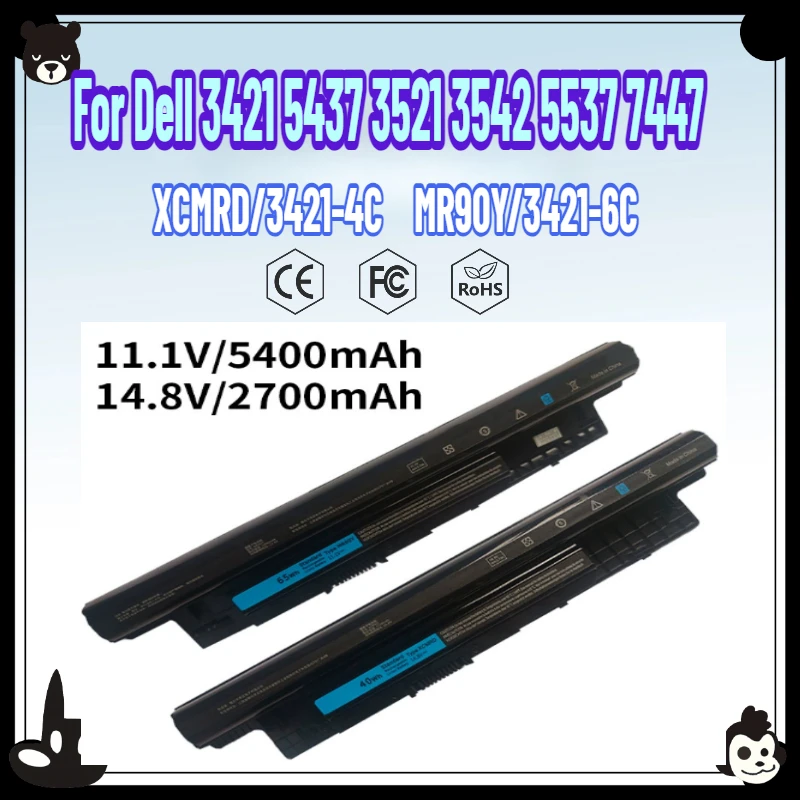 Baterai MR90Y XCMRD untuk Dell Inspiron 15 3521 3537 Latitude 3440 3540 3570 3421 5437 3521 3542 5537 7447