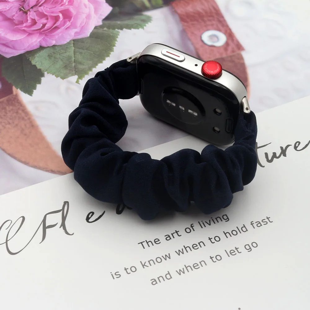 Scrunchies-Uhrenarmband für Huawei Watch Fit 5/Fit 4/Fit 3/Fit 4 Pro, elastisches Armband aus weichem Stoff für Damen