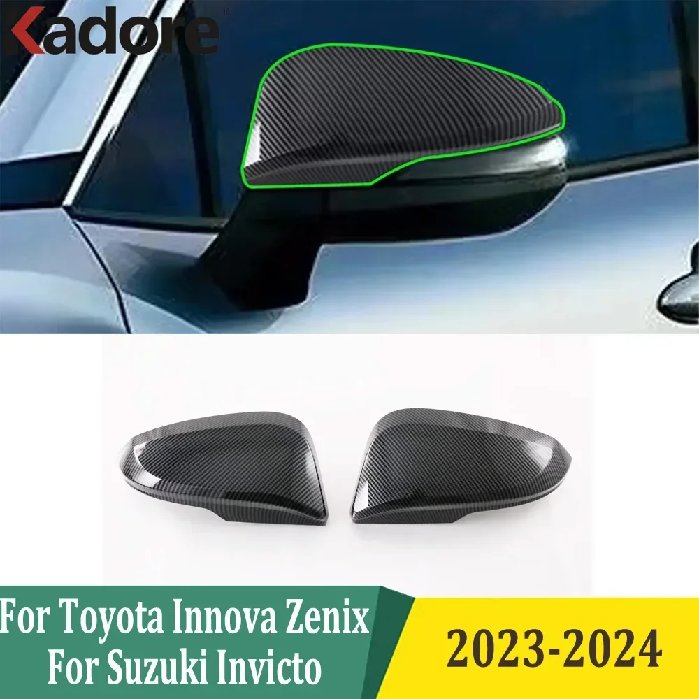

Для Toyota Innova Zenix для Suzuki Invicto 2023 2024, хромированная крышка зеркала заднего вида на боковую дверь, накладки, наклейка, внешние аксессуары