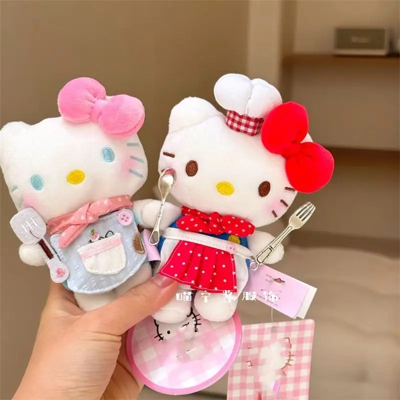 10 cm Hello Kitty Kawaii Sanrio Pluche Pop Tas Accessoires Decoratie Leuke Cartoon Anime Student Rugzak Meisjes Geschenken Zacht Speelgoed