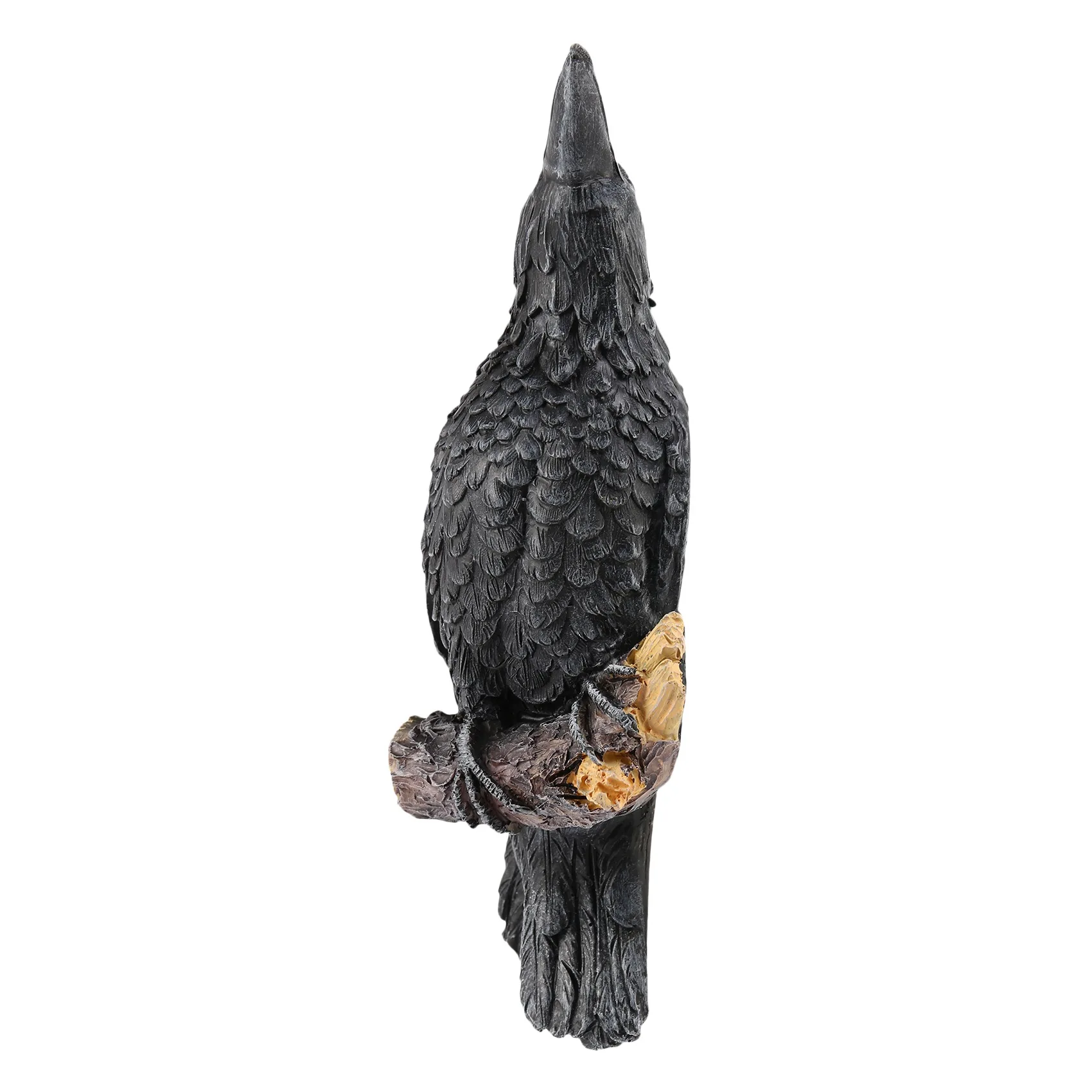 Raven Statue Fake Raven Resin Statue Bird Crow Sculpture Outdoor Crows Halloween Decor Eauves Decoration