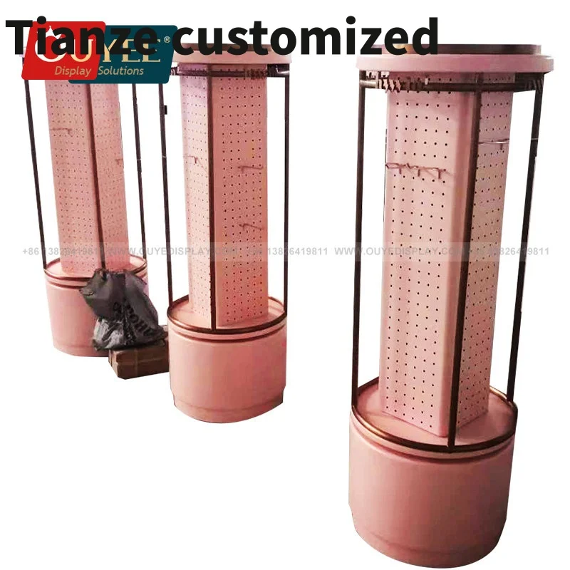 Customized-unique jewelry store sunglasses rotating display product 360 rotator display rotating display stand Wooden