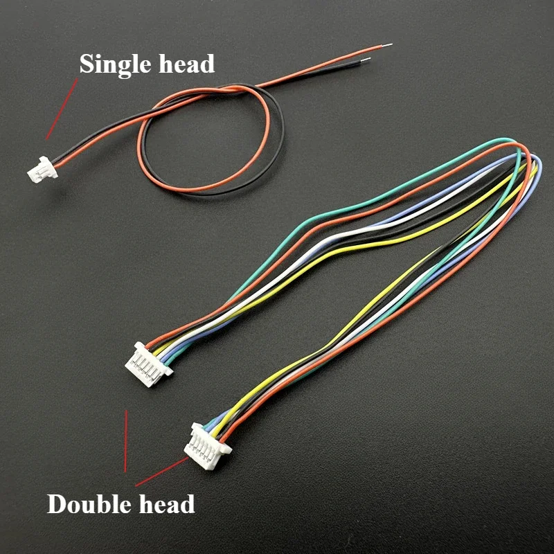 2-50Pcs/lot JST SH 1.0mm Pitch Female Socket Terminal Plug Wire Connector SH 1mm 2 3 4 5 6 Pin 20CM 32AWG Silicone Wires Cable