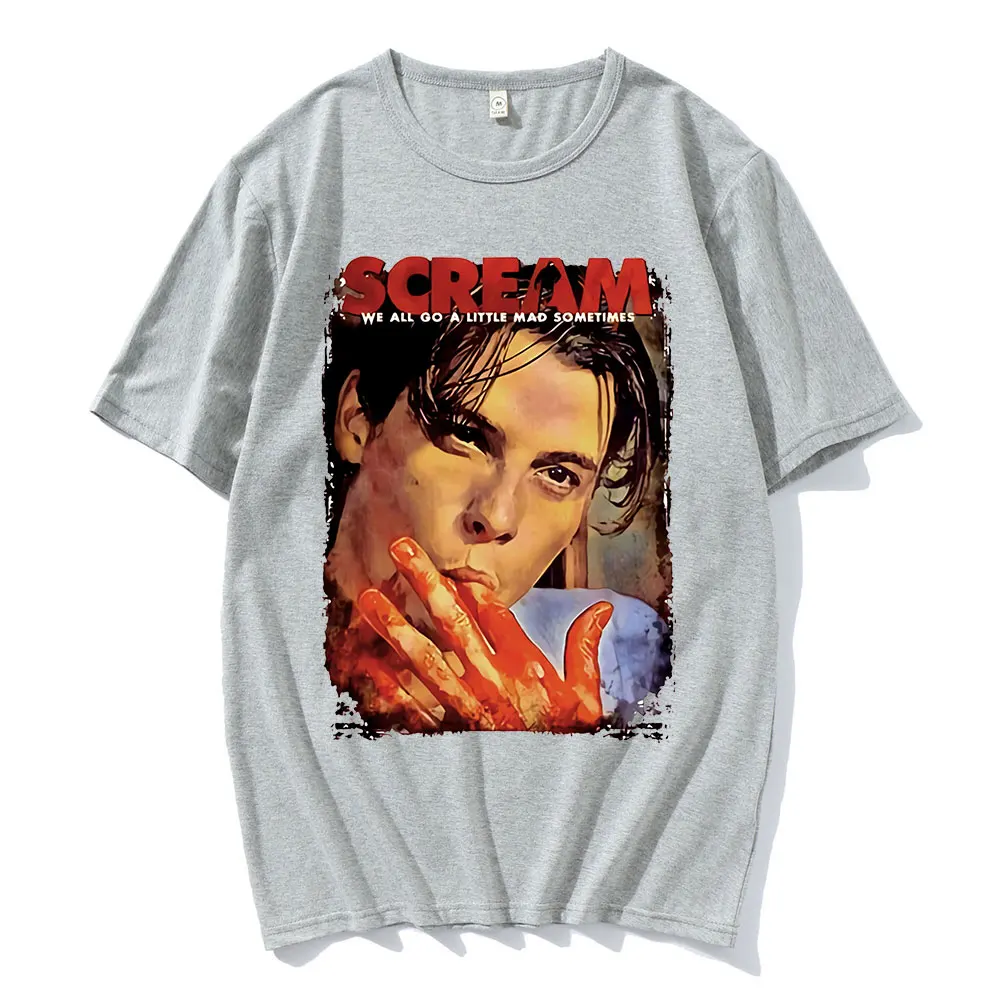 

Футболка из фильма на Хэллоуин We Little Mad Billy, футболки, топы, женская футболка, рубашка из фильма ужасов «Крик», эстетичная одежда Billy