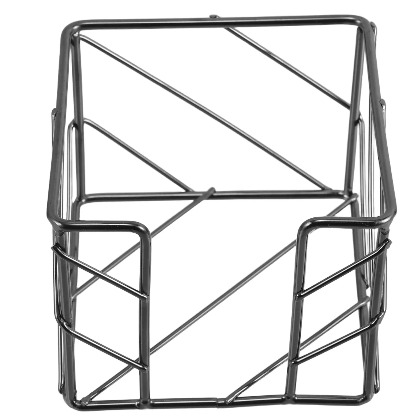 

Iron Memo Dispenser Cube Notepad Holder Black Metal Wire Design Stylish Minimalist Desktop Organizer for Study Home Office