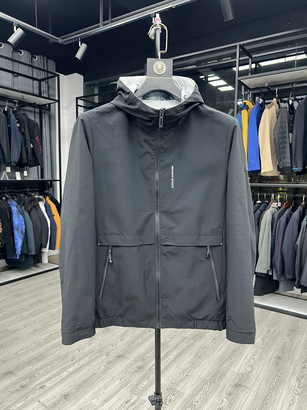 

Двусторонняя камуфляжная куртка для мужчин, повседневная верхняя одежда, приталенный крой, длинный рукав, на молнии, с капюшоном, весна-осень