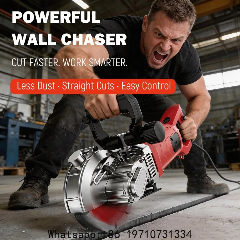 Professional Hydropower Installation Electric Wall Chaser Concrete Wall Slotting Grooving Machine Brick Wall Slot Cutter 220V - view 2