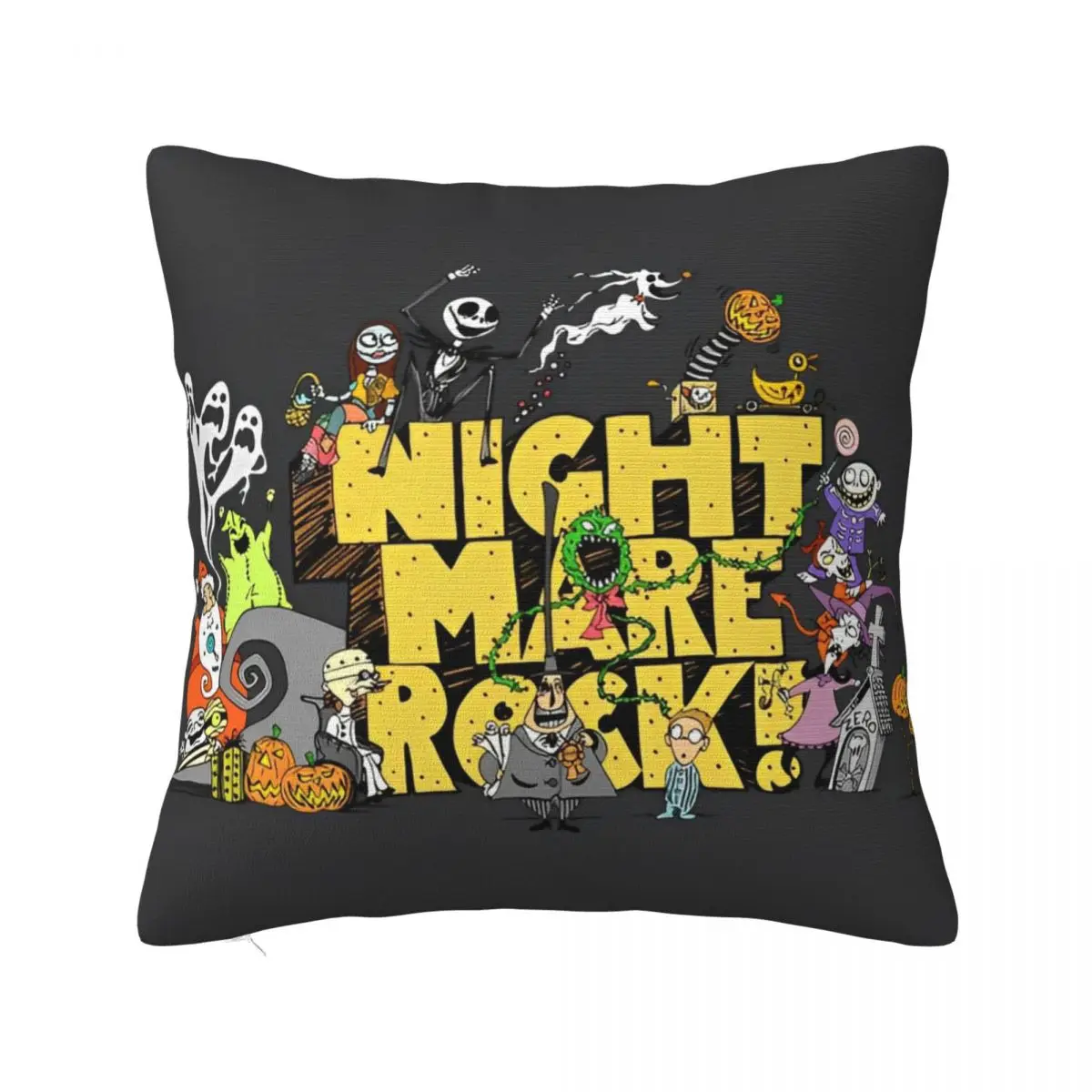 

Print The Nightmare Before Christmas Pillowcase Polyester Cushion Cover Decorative Cartoon Halloween Pillow Case Cover