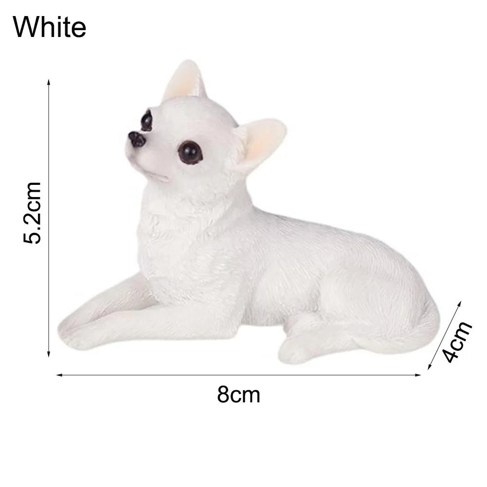 

Garden Decoration Real Life Sitting Chihuahua Lifelike Chihuahua Ornament Compact Size Durability In Outdoor Use