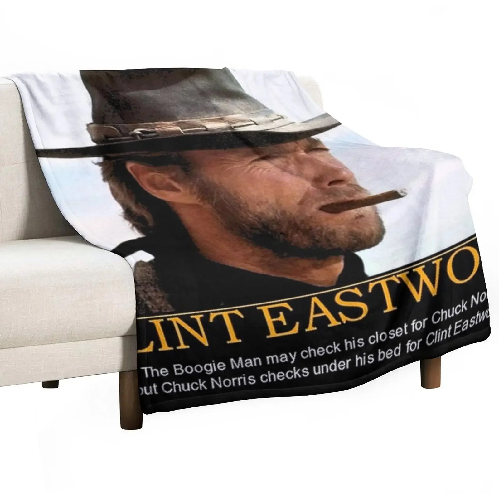 

Chuck Norris Clint Eastwood Throw Blanket Summer Beddings Sofa Blankets