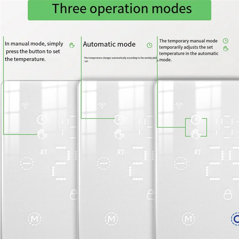 AS95-Wifi Slimme Thermostaat Tuya APP Spraakbesturing Voor Gas Boiler Voor Water/Elektrische Vloerverwarming Afstandsbediening Temperatuur A