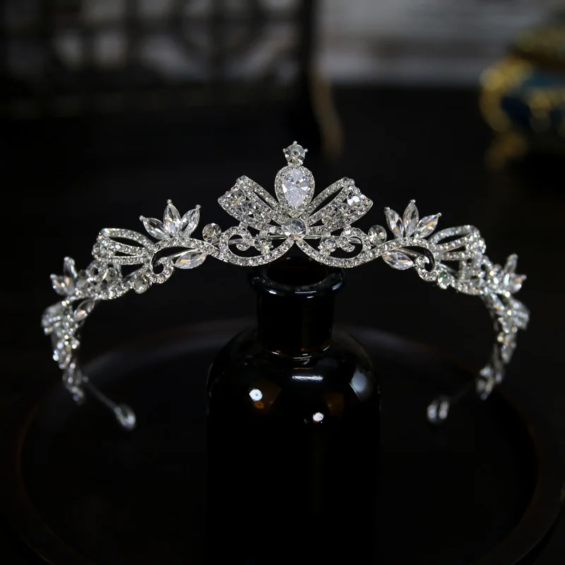 Elegant Bride Crowns For Wedding Hair Jewelry Headdress Crystal Bridal Headband Tiaras Crowns For Birthday Party 15 Years Diadem