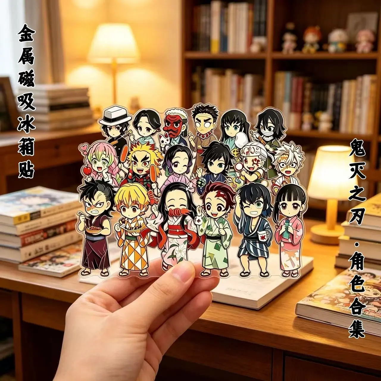Demon Slayer Cartoon Anime Metal Magnetic Refrigerator Magnet Collectible Souvenir Holiday Gift for Fans Home Kitchen Decoration view 4
