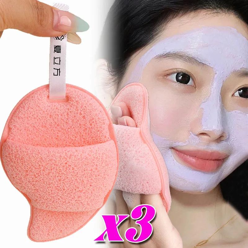 1/3 Uds mascarilla de barro esponja de limpieza exfoliante eliminación de espinillas esponja de lavado de cara limpiador removedor de maquillaje esponja de espuma almohadillas de limpieza facial