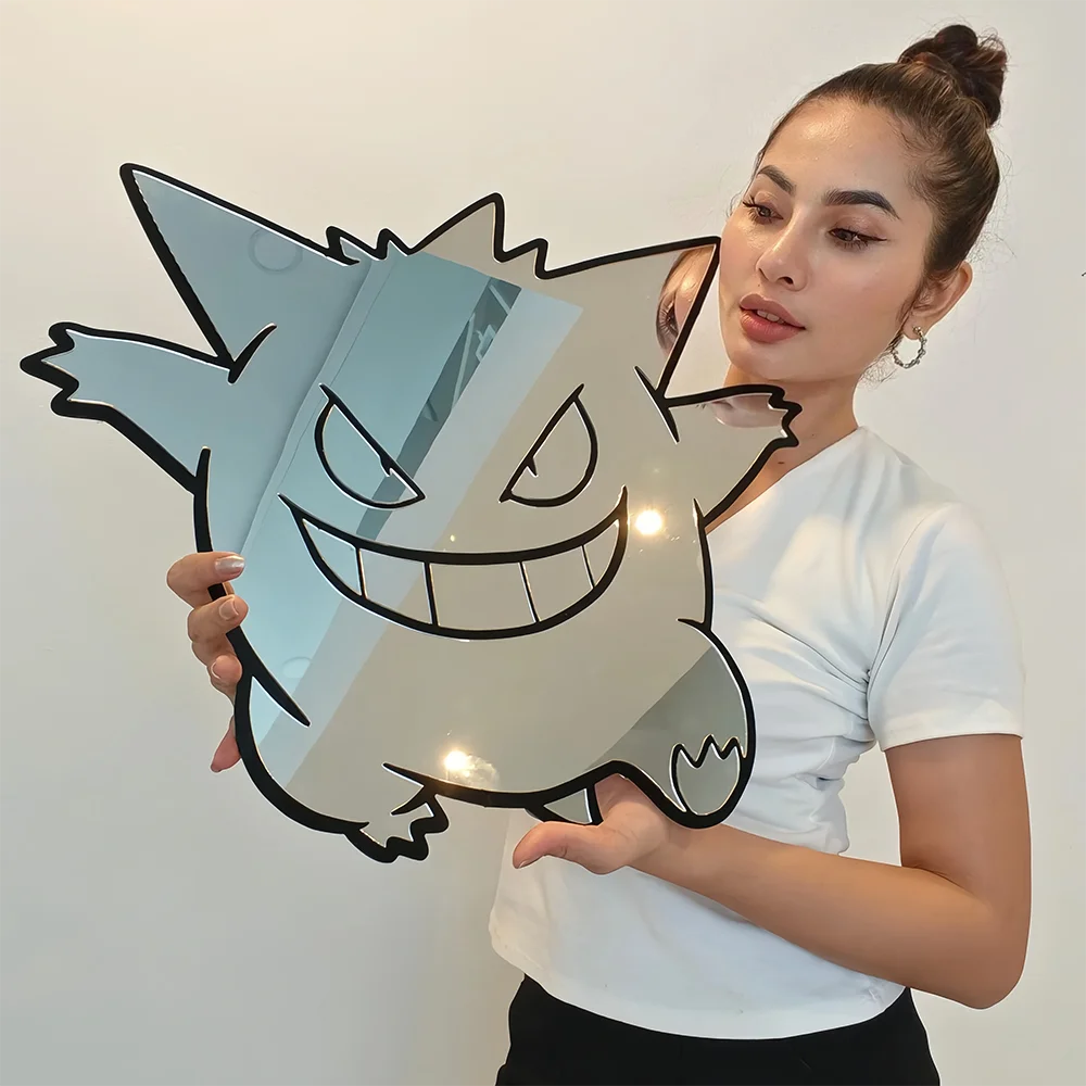 Miroir Anime Gengar/Pikachu, une pièce Dragon Ball Z Pokemon, transformez votre pièce dans une scène Manga vivante