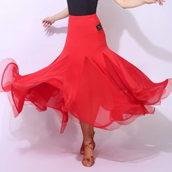 Multiple Colors Ballroom Dance Skirt Adult Tango Standard Waltz Performance Competition Costume Practice Clothes  Summer VDL688