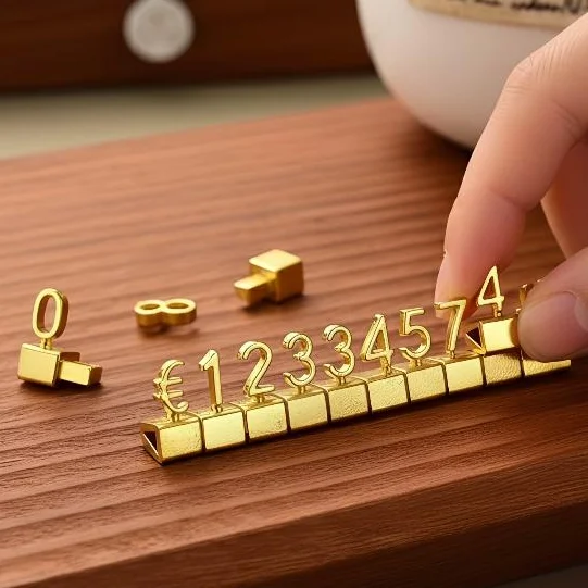 3D metal jewelry luxury digital price tag display rack
