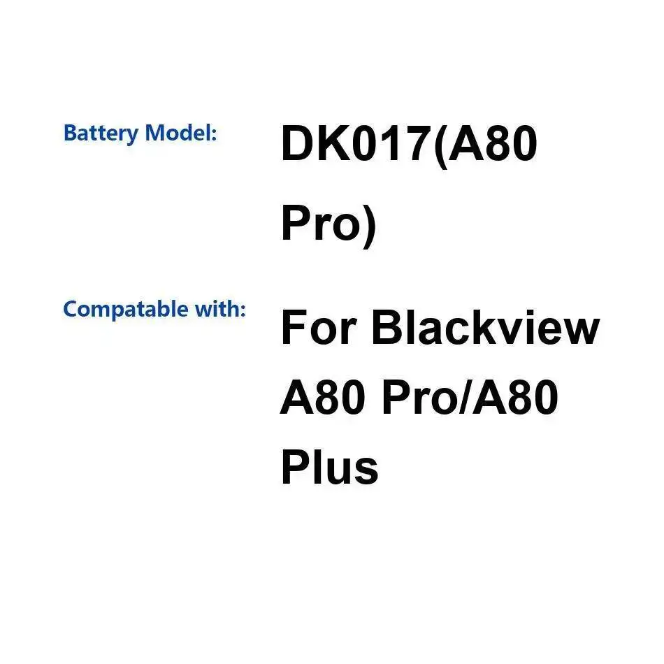 

Fast Charging 4680Mah For Blackview A80 Pro Plus DK017 Mobile Phone Battery