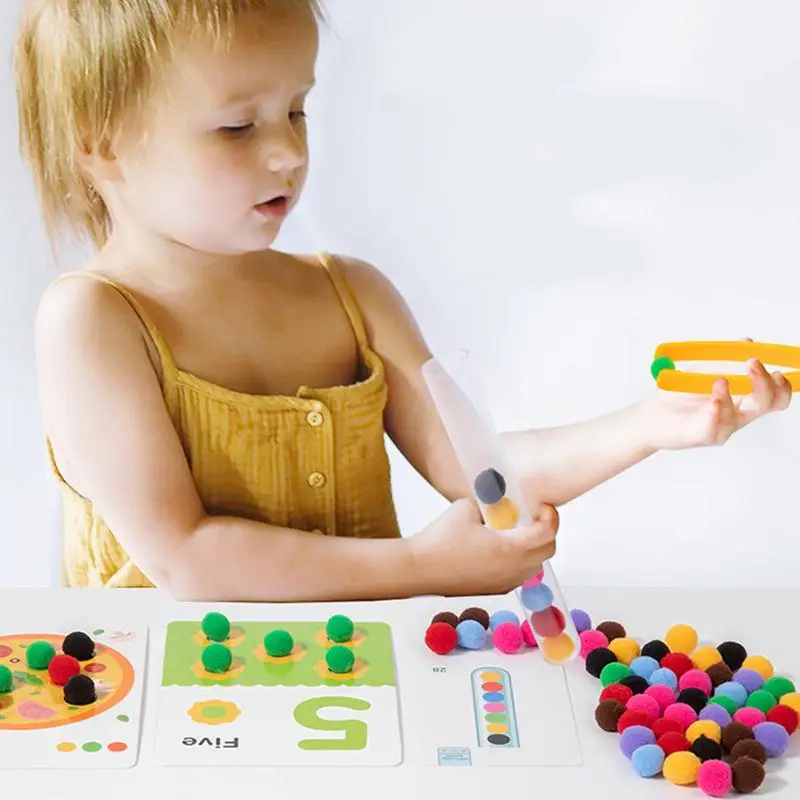 Color Classification Toys Funny Bead Matching Game For Kids Early Education Supplies Children Classification Toys For Home