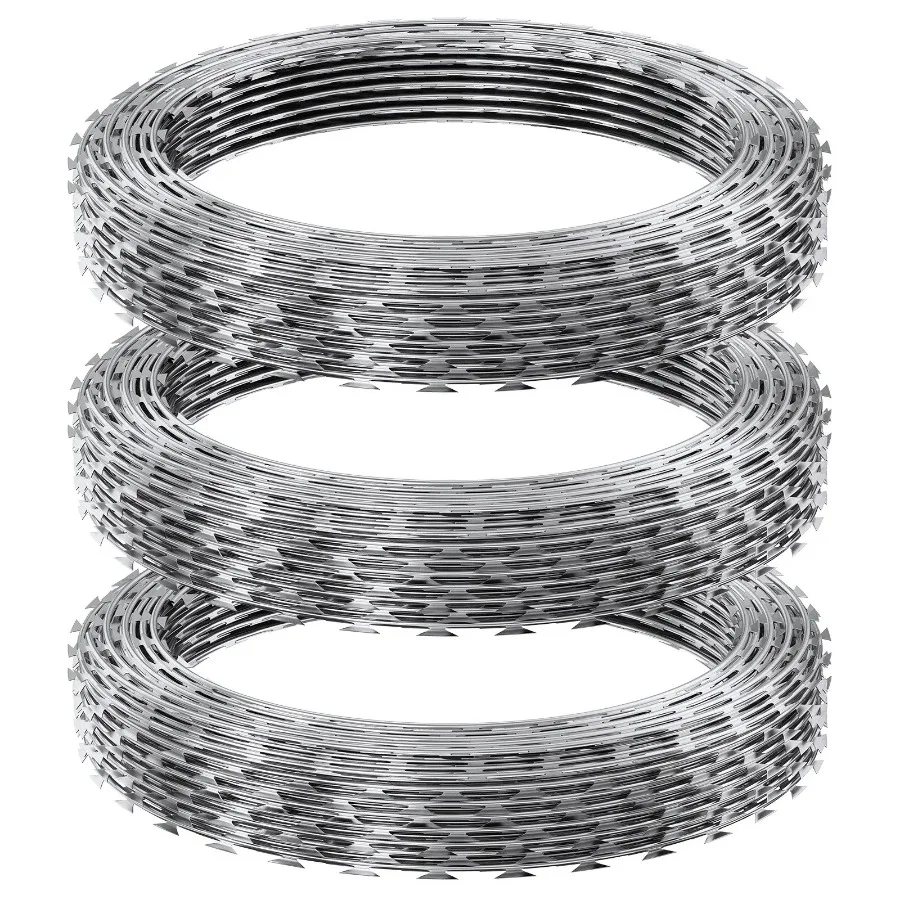 

Razor Wires 147 ft Razor Barbed Wire 3 Rolls Razor Wire Fencing Razor Fence Razor Ribbon Barbed Wire Galvanized Razor Wire Fen