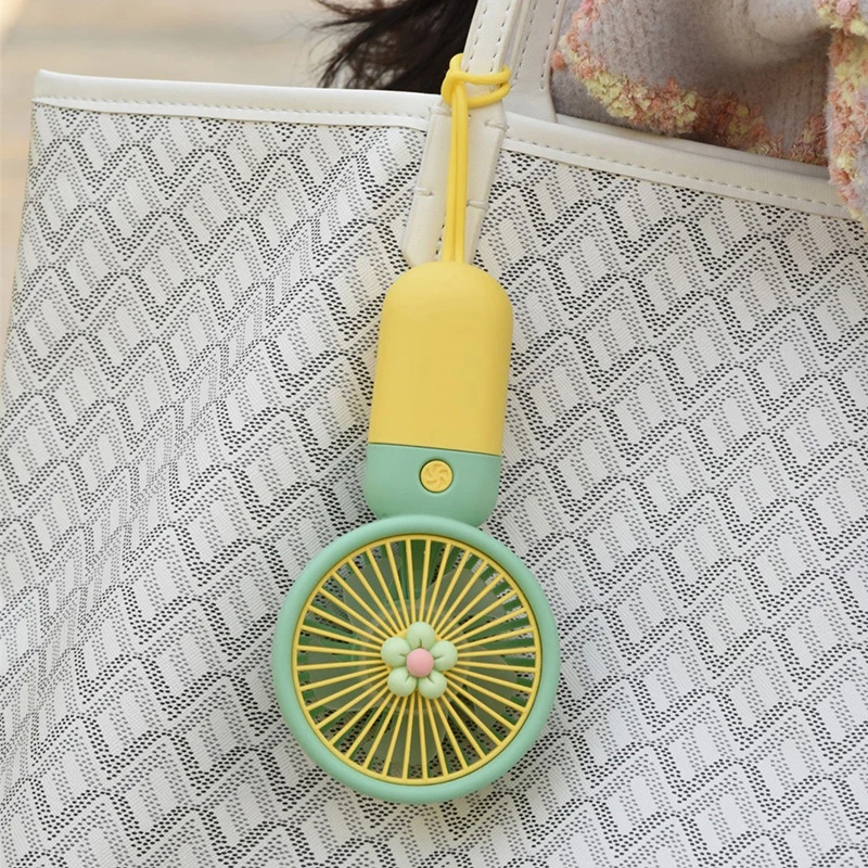 Mini Portable Handheld Mobile Phone Holder, Small Fan, USB Charging, One-button Start, Desktop, Office, Travel, Pocket Fan