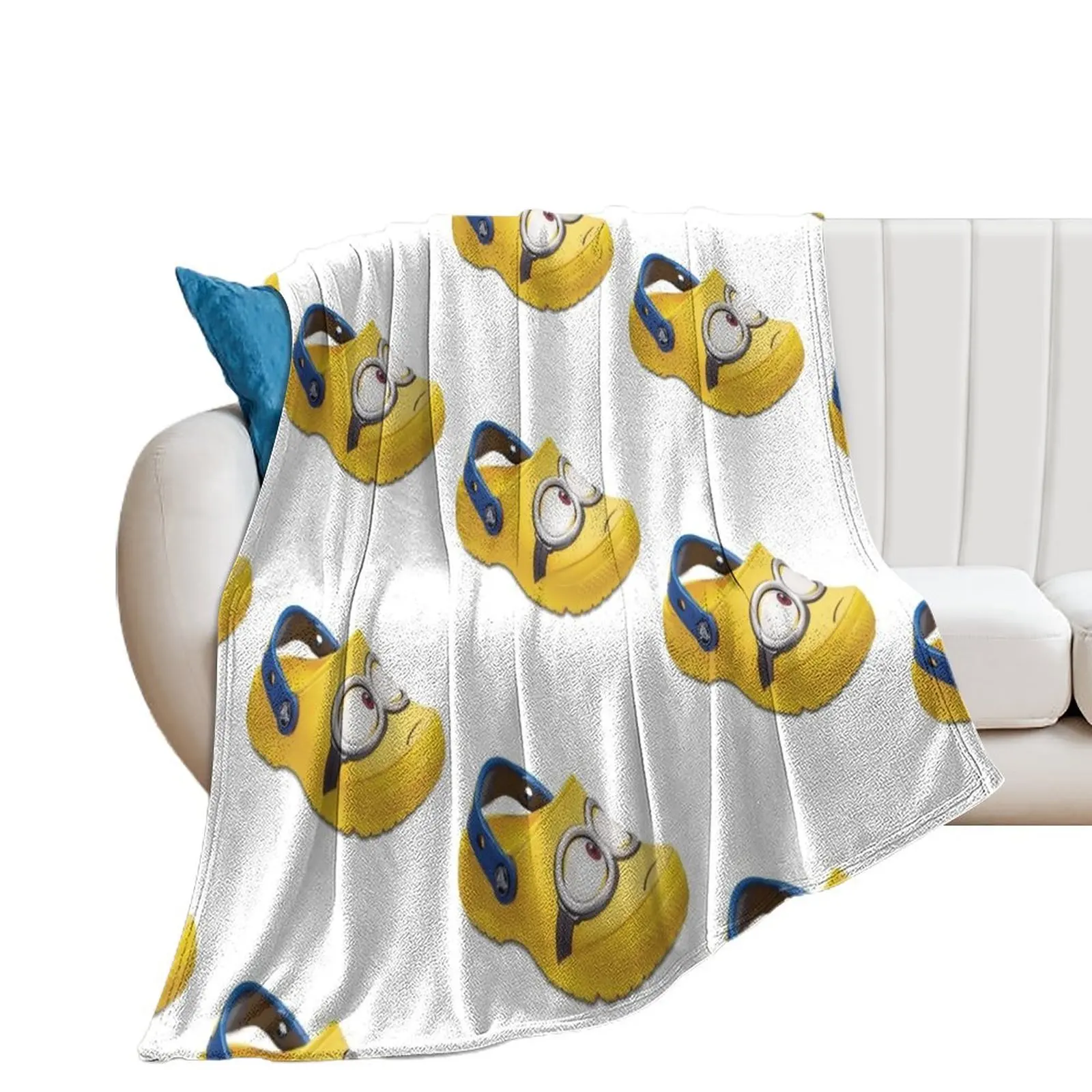 

Minion Croc Throw Blanket Thin Travel Soft Beds Multi-Purpose Blankets