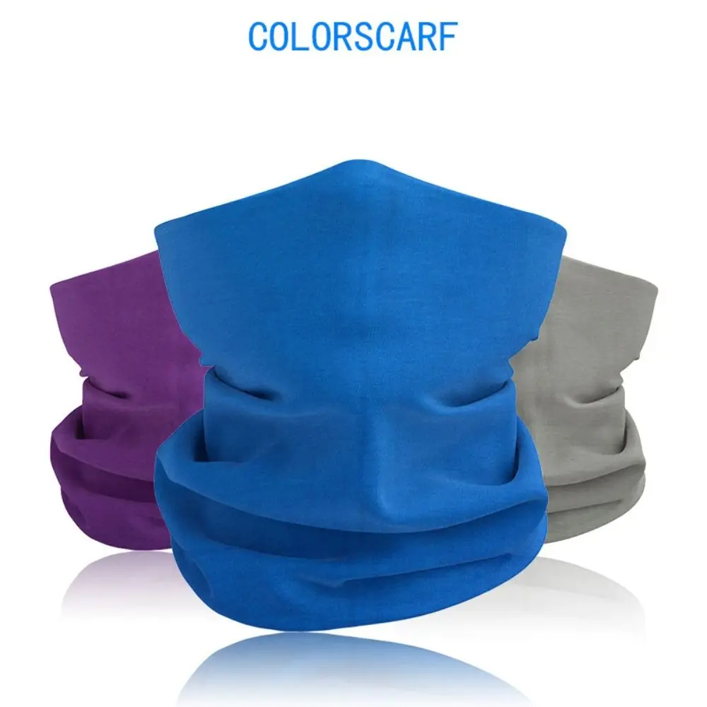 Breathable Breathabale Neck Gaiter Dustproof Quick Dry Headscarf for Hiking Solid Color Warm Face Mask Cycling