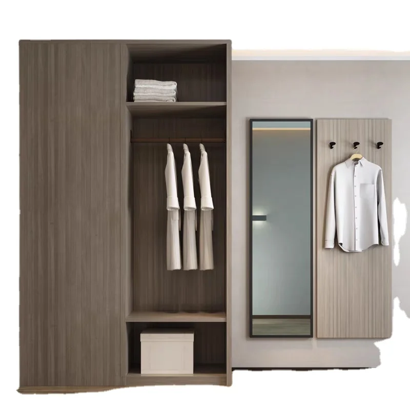 

Популярная современная мебель для спальни: стильный деревянный шкаф с 2 дверцами для отелей и дома. Акция!