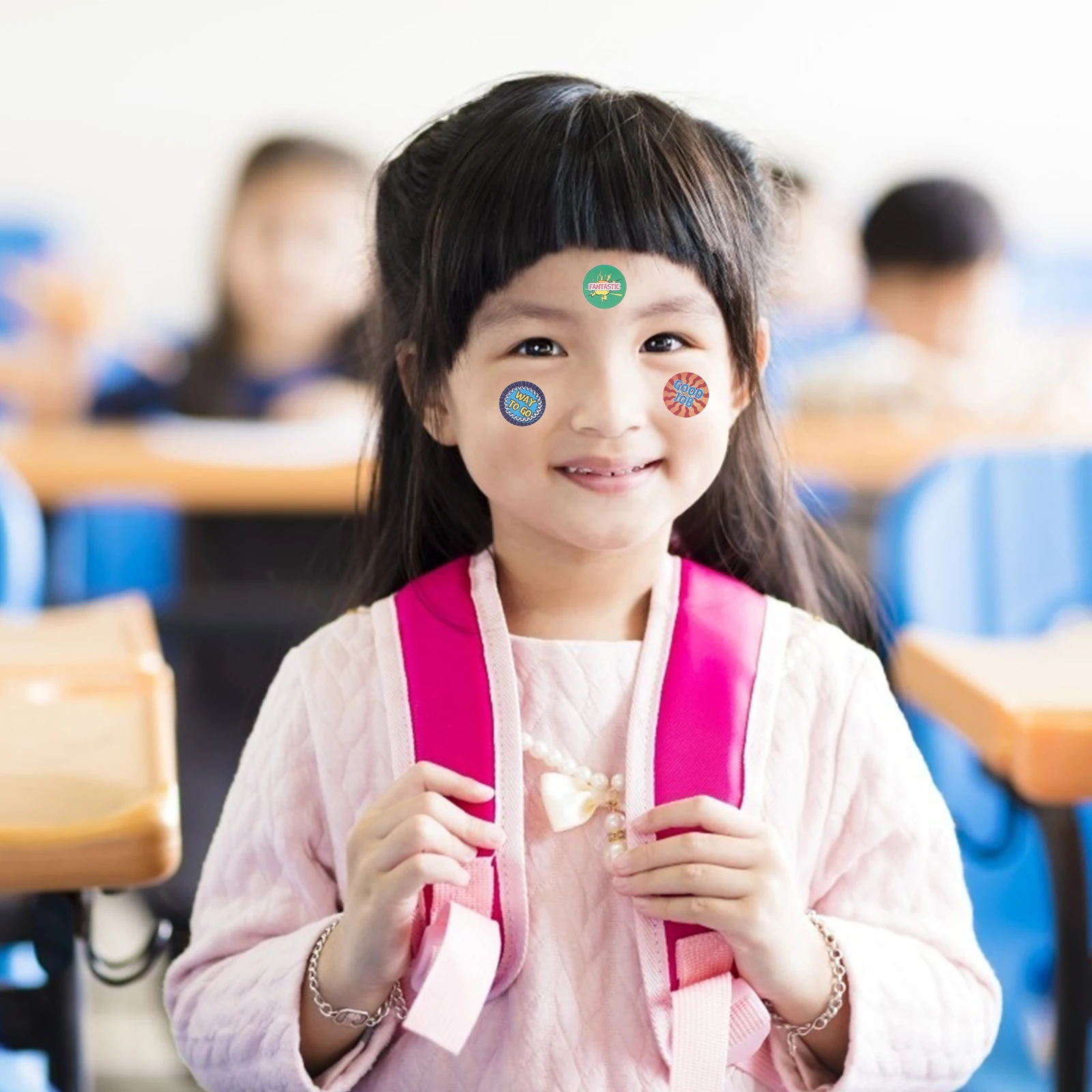 2 لفات من ملصقات المكافآت الإبداعية لتزيين الفصول الدراسية، ملصق تحفيزي للتعرف على الطلاب، خفيف الوزن وصغير الحجم #5