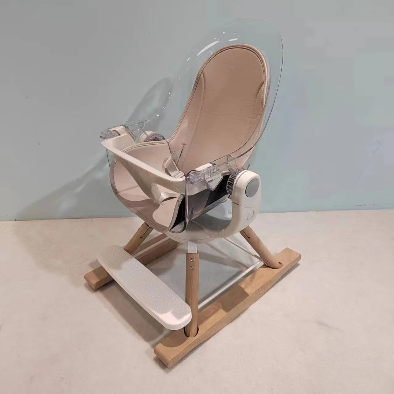 3 in1 multi-functional & adjustable wooden baby high chair & rocking chair