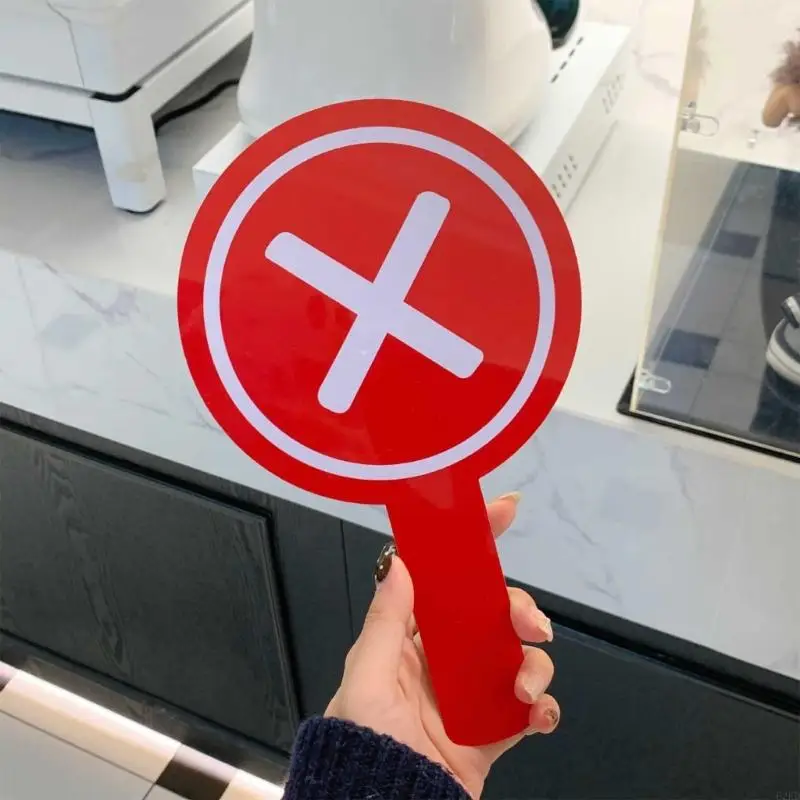 62KD Double Side Right Wrong Sign Plastic Right Wrong Voting Paddle For Classroom