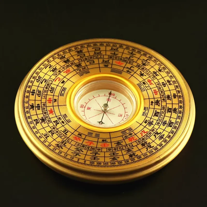 1pcs  pure copper solid high-precision small compass, portable pocket feng shui pan Buddhism  home decor