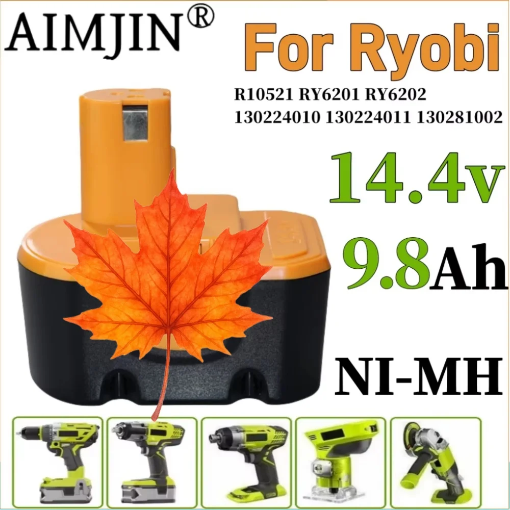 

14.4V 6800mAh For Ryobi Battery Compatible R10521 RY6201 RY6202 130224010 130224011 130281002 1400144 Safety Saft Replacemen