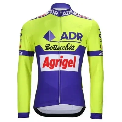 

ADR AGRIGEL BOTTECCHIA Retro Men Winter Fleece Thermal Cycling Jerseys Long Sleeve Racing Bicycle Clothing Maillot Ropa Ciclismo
