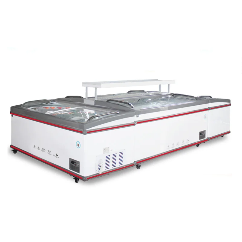 Frigo per l'isola del congelatore dell'isola del supermercato Frigo per esposizione dell'isola del negozio di fast food