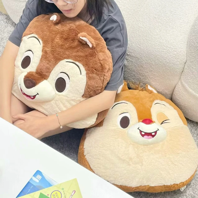 Disney Chip 'n' Dale Cartoon Figure Stuffed Soft Plush Doll Headrest Anime Throw Pillow Blanket Cushion Home Decoration Gift Toy