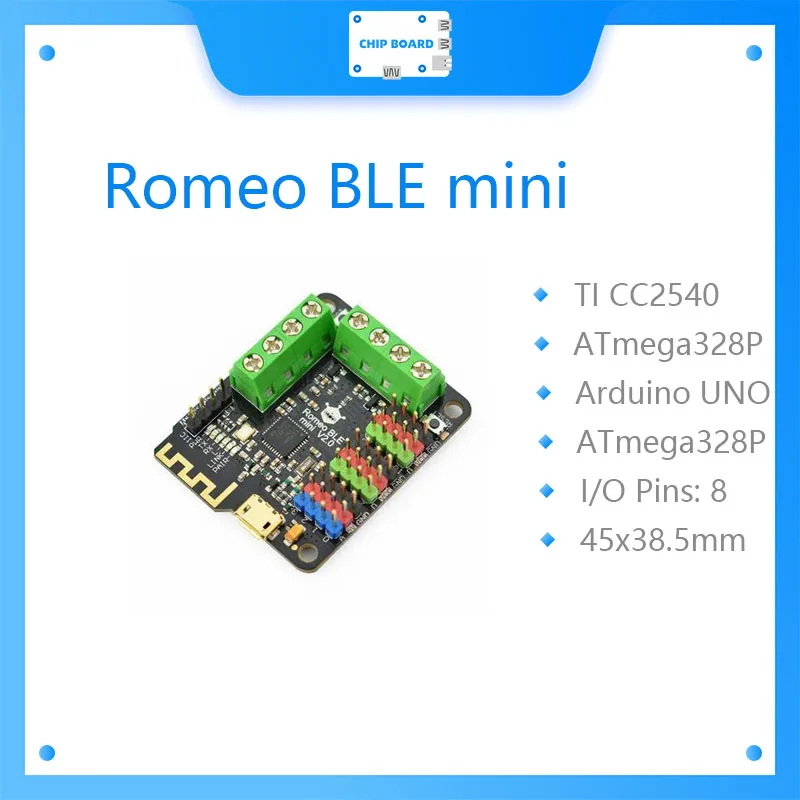 Romeo BLE mini - Small Arduino Robot Control Board with Bluetooth 4.0