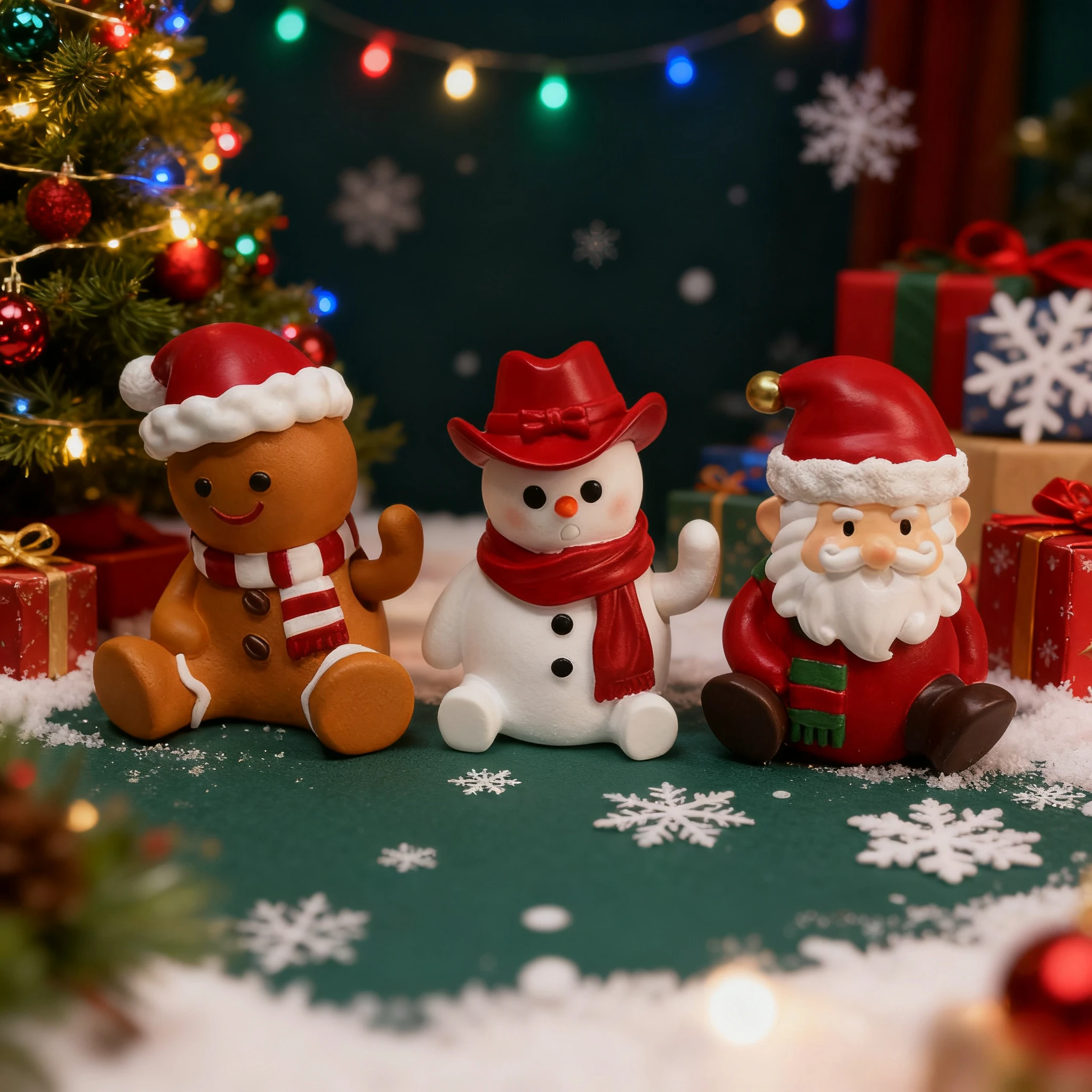 

Santa Claus Ornament Christmas Home Decoration Resin Crafts Ornament Santa Claus Toy Hand Can Swing Children's Gift