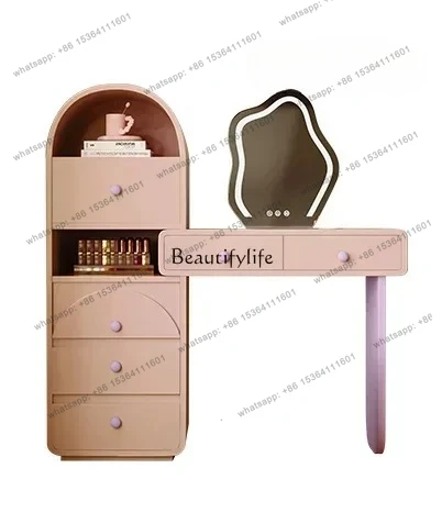 

French Cream Style Solid Wood Dressing Table Bedroom Small Modern Light Luxury High Sense Makeup Table