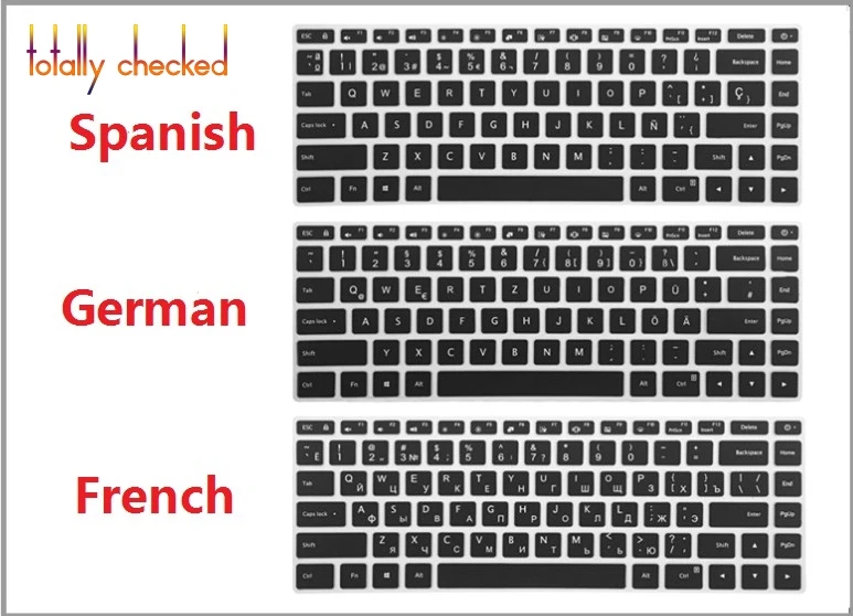 

Spanish Russian French AZERTY Keyboard Cover For Xiaomi Air 12 13 12.5 13.3 Pro 15 15.6 Silicone Laptop Keyboard Protector Skin