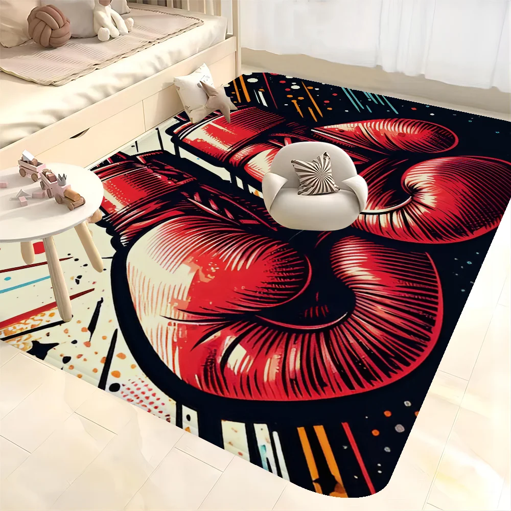 

Boxer Fight HD Boxing Gloves Bathroom Mat Kids Room Bedroom Decoration Balcony Anti-Slip Doormat Living Room Bedside Area Rugs