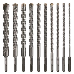 1Pc Concrete SDS Plus 6-25mm bit Cross Cutter Head Double Auger Hammer 260mm Wall Brick Block Electric Hammer Masonry Bit