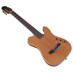 Thin Body Silent Classic Guitar 39 Inch High Grade 22 Frets Solid Wood Red Cedar Top Okoume Wood Back and Side Classic Guitar