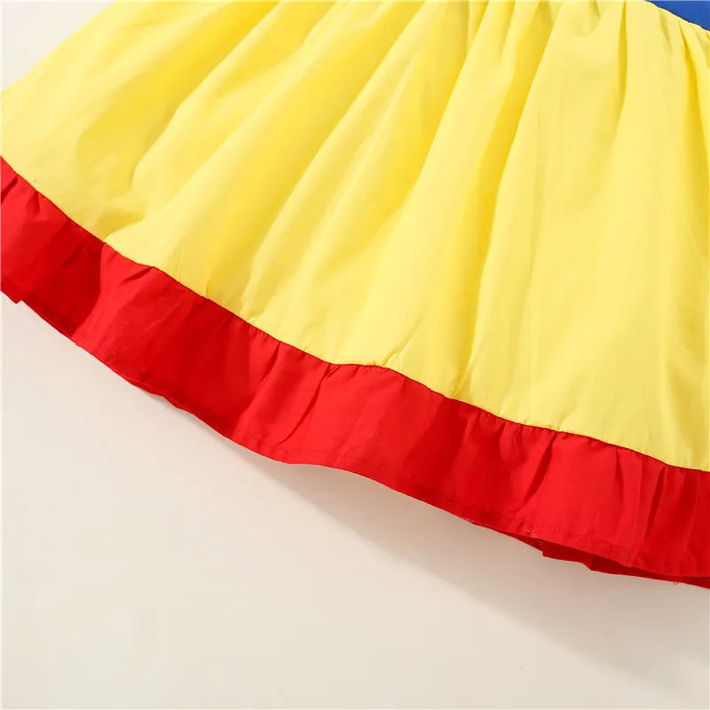 Summer camisole dress for girls rainbow color matching dance dress princess style small flying sleeve dress