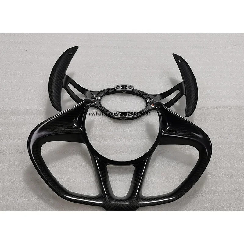 

Dry Carbon Fiber Steering Wheels Cover Show Console Interiors Kits for Mclaren 720S Carbon Center Console Trim