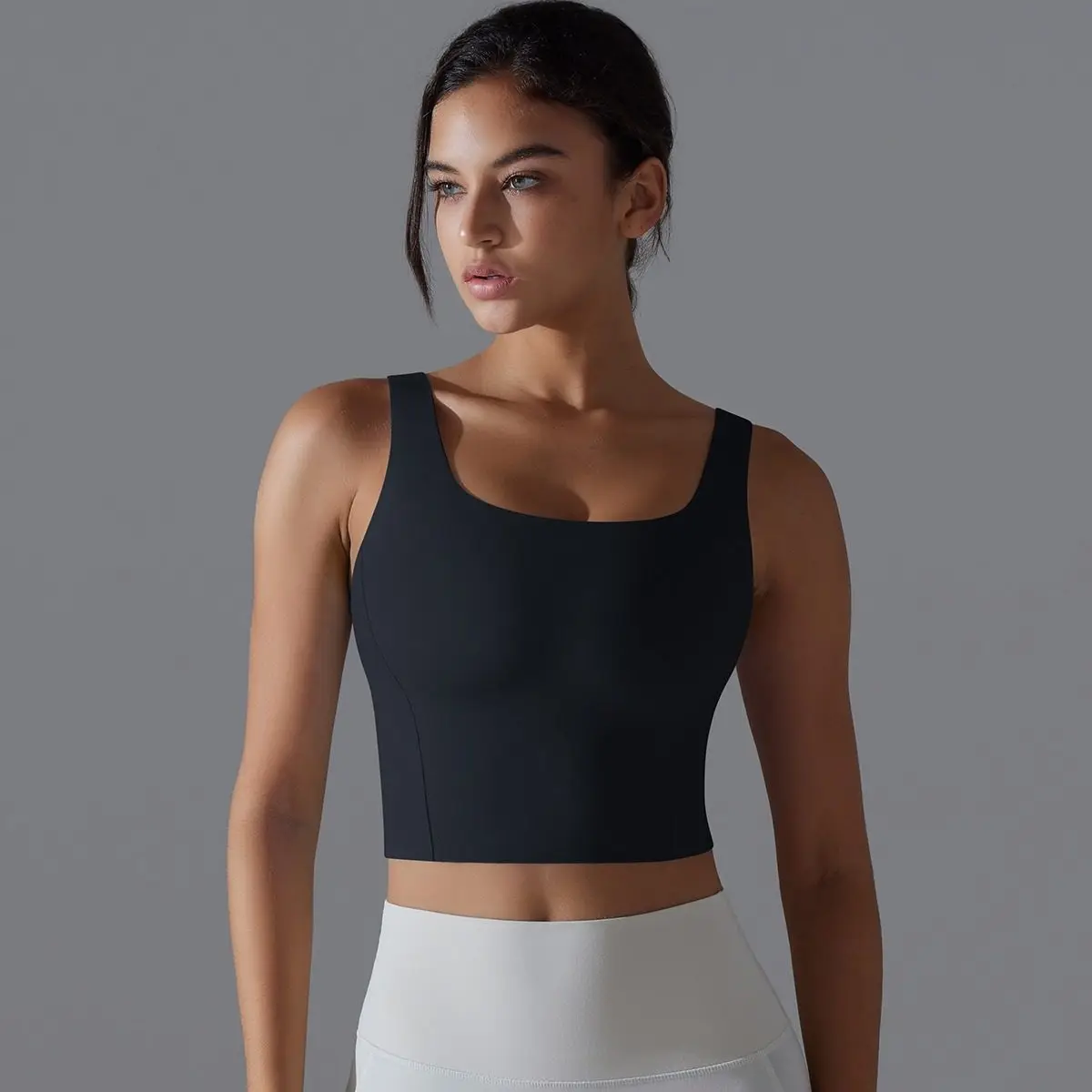 

Women's Sexy Nylon Sports Vest Fixed Chest Pad Shockproof Comfort Breathable Self-cultivation Running Outdoor Casual Yoga Top