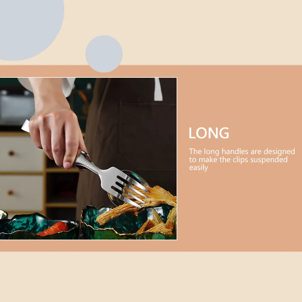 

Multi-Function Cooking Tongs Stainless Steel Bbq Tongs Suspended Easily Long Handles Exquisite Beautiful Good Gifts for Banquet