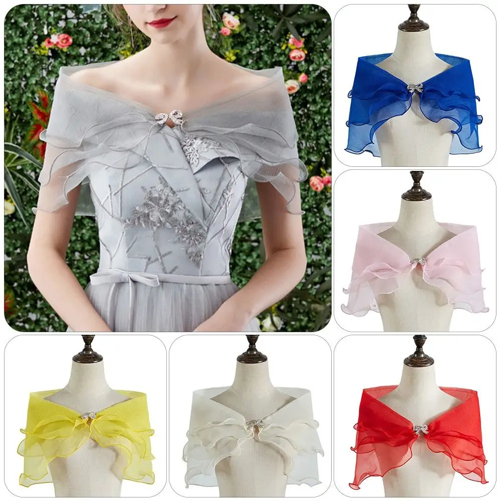 Evening Dress Shawl Banquet Dress Cloak Lace Short Sleeve Shrug Bridal Wedding Elegant Cape