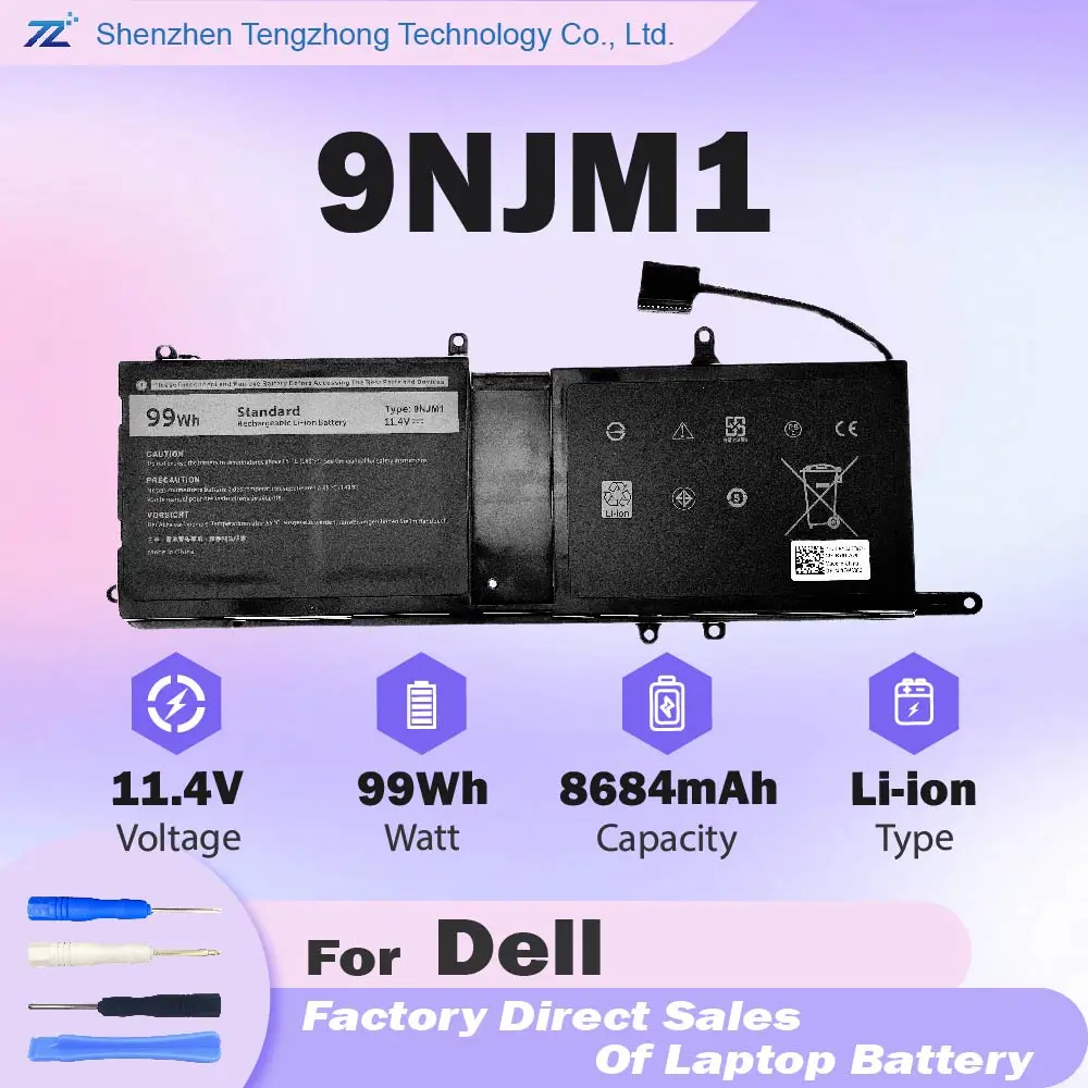 9NJM1 Laptop Battery Replacement for Dell Alienware 15 R3 R4 17 R4 R5 Series